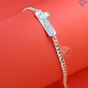 Lắc bạc cho bé hình con rồng khắc tên dễ thương  LTT0169