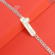 Lắc bạc cho bé hình con rồng khắc tên dễ thương  LTT0169