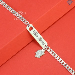 Lắc bạc cho bé hình con rồng khắc tên đẹp LTT0170