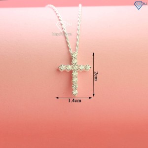 Dây chuyền nữ mặt thánh giá đính full kim cương Moissanite DCNM0046