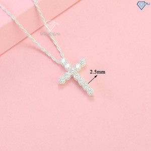Dây chuyền nữ mặt thánh giá đính full kim cương Moissanite DCNM0046