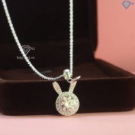 Dây chuyền nữ mặt thỏ đính kim cương Moissanite 8.0mm DCNM0047