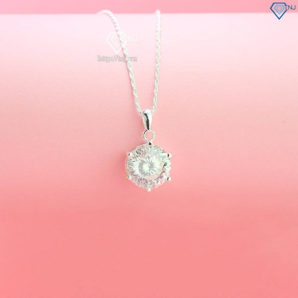 Dây chuyền nữ đính kim cương Moissanite 12.0mm 161 giác cắt DCNM0048