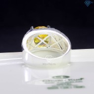 Nhẫn bạc nam đính đá chủ 10mm vàng NNA0592 - Trang sức TNJ