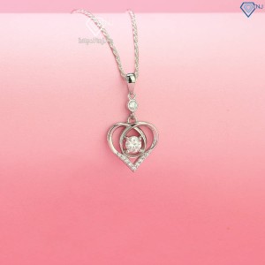 Dây chuyền nữ Moissanite đính kim cương hình trái tim 5.0mm DCNM0054