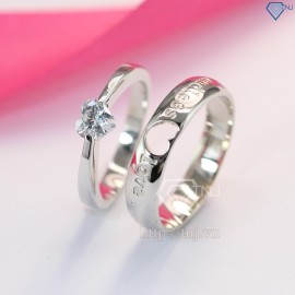 Nhẫn đôi bạc nhẫn cặp bạc tình nhân ND0060 - Trang Sức Tnj