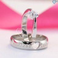 Nhẫn đôi bạc nhẫn cặp bạc tình nhân ND0060 - Trang Sức Tnj