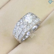 Nhẫn bạc nam đính kim cương Moissanite 7.0mm - Kiểm định GRA NNAM0164
