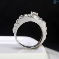 Nhẫn Moissanite nam mặt tròn 5.0mm - Kiểm định GRA NNAM0170