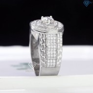 Nhẫn Moissanite nam mặt tròn 5.0mm - Kiểm định GRA NNAM0170