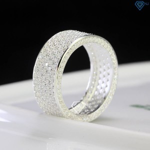Nhẫn bạc nam tròn full đính đá bản to cá tính NNA0686 - Trang sức TNJ
