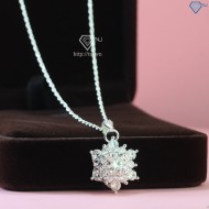 Quà 20 10 cho vợ dây chuyền nữ mặt đính Moissanite 7.0mm DCNM0023