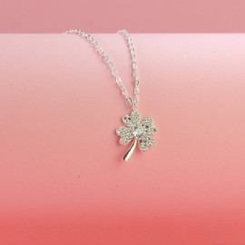 Dây chuyền cỏ 4 lá đính đá giá rẻ DCN0647