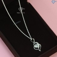 Quà 20 10 cho cô giáo dây chuyền nữ trái tim đính Moissanite DCNM0003