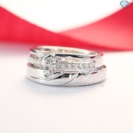 Nhẫn đôi bạc nhẫn cặp bạc đẹp ND0372 - Trang Sức TNJ