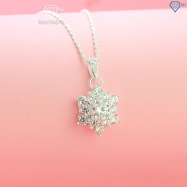 Quà 20 10 cho cô giáo dây chuyền nữ mặt đính Moissanite 7.0mm DCNM0023