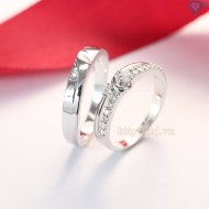 Nhẫn đôi bạc nhẫn cặp bạc đẹp ND0372 - Trang Sức TNJ