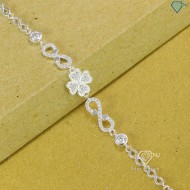 Quà 20 10 cho cô giáo lắc tay cỏ 4 lá đính full Moissanite LTNM0005