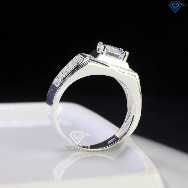 Nhẫn bạc nam đính đá đá trắng đẹp NNA0698 - Trang sức TNJ