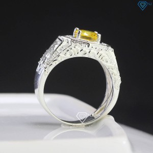 Nhẫn bạc nam hình con hổ đính đá vàng NNA0702 - Trang sức TNJ