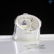 Nhẫn nam bạc bản to đính đá sang trọng NNA0706  - Trang sức TNJ