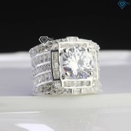 Nhẫn nam bạc bản to đính đá sang trọng NNA0706  - Trang sức TNJ