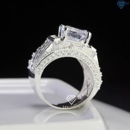 Nhẫn nam bạc bản to đính đá sang trọng NNA0706  - Trang sức TNJ