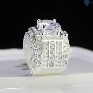 Nhẫn nam bạc bản to đính đá sang trọng NNA0706  - Trang sức TNJ