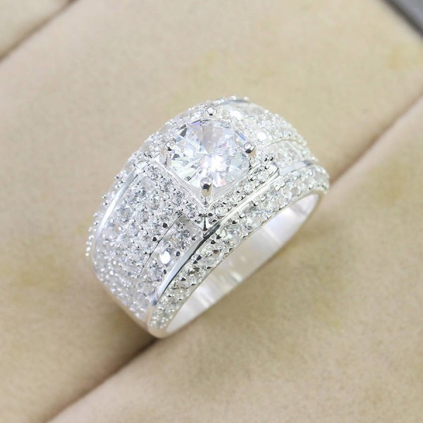 Nhẫn bạc nam Đà Nẵng bản nhỏ đính đá NNA0707
