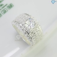 Nhẫn bạc nam Đà Nẵng bản nhỏ đính đá NNA0707 - Trang sức TNJ