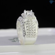 Nhẫn bạc nam Đà Nẵng bản nhỏ đính đá NNA0707 - Trang sức TNJ