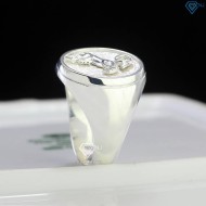 Nhẫn bạc nam hình con dê đơn giản NNA0708