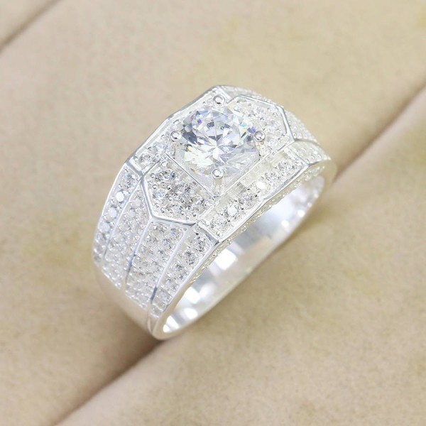 Nhẫn bạc đính đá nam đẹp NNA0726
