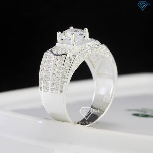 Nhẫn bạc đính đá nam đẹp NNA0726  - Trang sức TNJ
