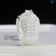 Nhẫn bạc nam mặt tròn đính đá NNA0727 - Trang sức TNJ