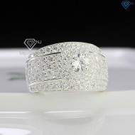 Nhẫn bạc nam mặt tròn đính đá NNA0727 - Trang sức TNJ