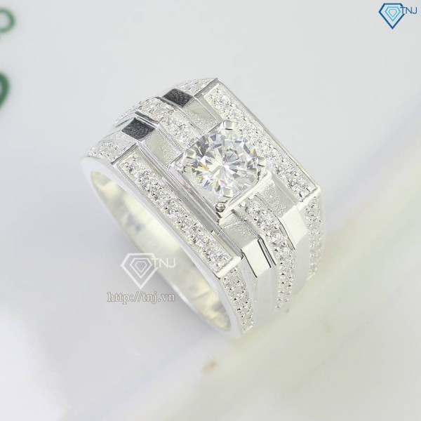 Nhẫn bạc nam mặt sang trọng đẹp NNA0728 - Trang sức TNJ