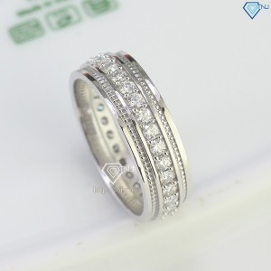Nhẫn nam bạc dạng tròn đính full kim cương Moissanite NNAM0171