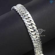 Lắc tay nam mắt xích bằng bạc bản cuban 14mm LTA0178 - Trang Sức TNJ