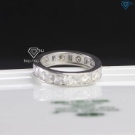 Nhẫn nam bạc đeo ngón út đá tròn kim cương Moissanite NNAM0174