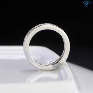 Nhẫn nam bạc đeo ngón út đá tròn kim cương Moissanite NNAM0174