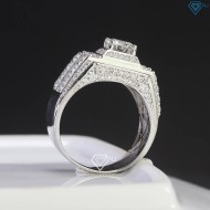 Nhẫn nam cao cấp đính kim cương Moissanite đẹp 6.5mm NNAM0180