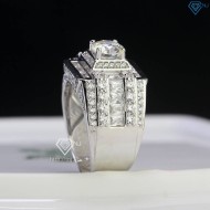 Nhẫn nam cao cấp đính kim cương Moissanite đẹp 6.5mm NNAM0180