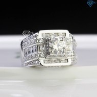 Nhẫn nam cao cấp đính kim cương Moissanite đẹp 6.5mm NNAM0180