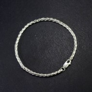 Lắc tay bạc nam dạng tròn đơn giản LTA0179
