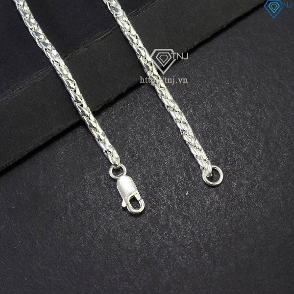 Lắc tay bạc nam dạng tròn đơn giản LTA0179