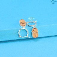 Bông tai bạc cho bé gái hình Capypara BTT0030 - Trang Sức TNJ