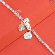 Lắc bạc cho bé hình con rồng khắc tên LTT0172