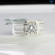 Nhẫn bạc nam bản nhỏ đính đá đẹp NNA0729 - Trang sức TNJ
