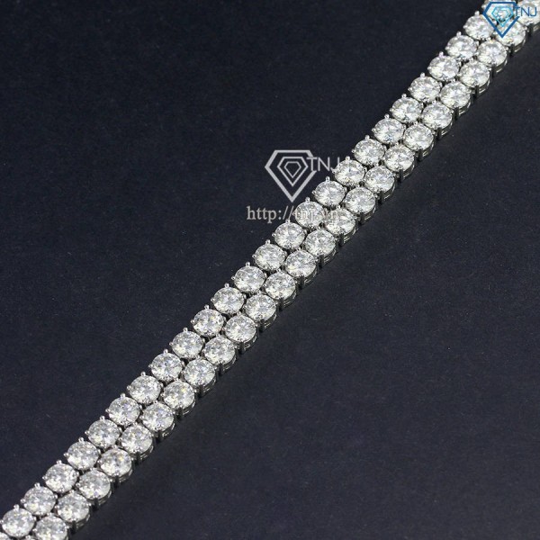 Dây chuyền Tennis bạc full Moissanite 5mm DCKM0001- Trang Sức TNJ